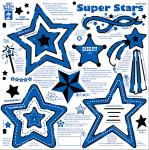 Plastskabelon - Super Stars